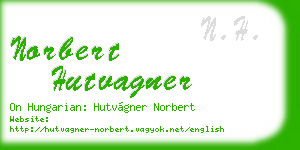 norbert hutvagner business card